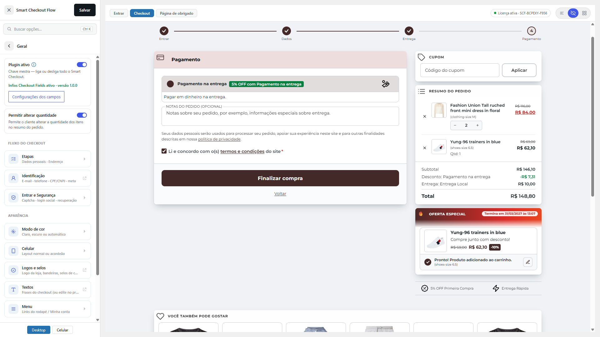 Smart Checkout Flow — etapa Pagamento