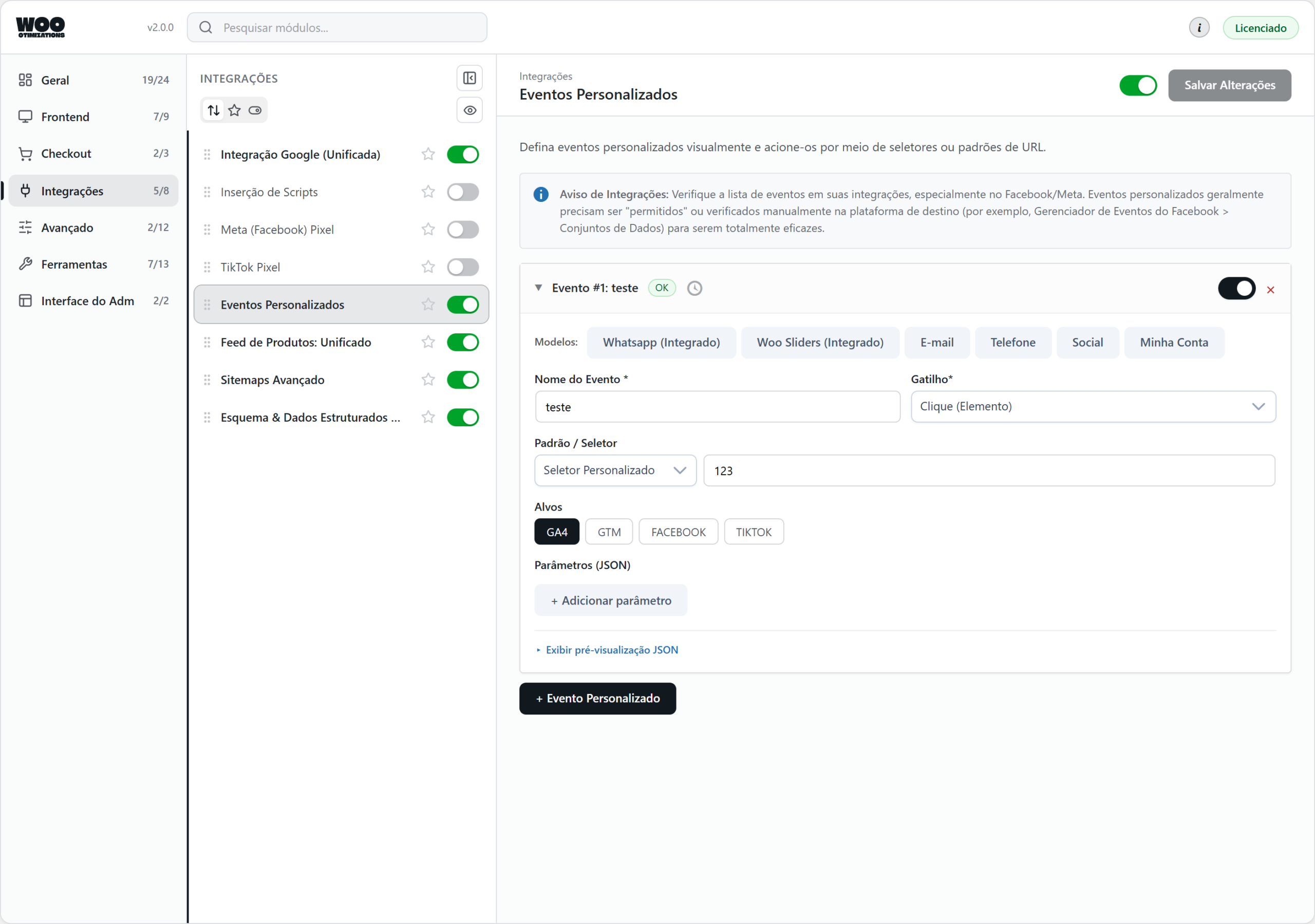 Woo Otimizations — custom events