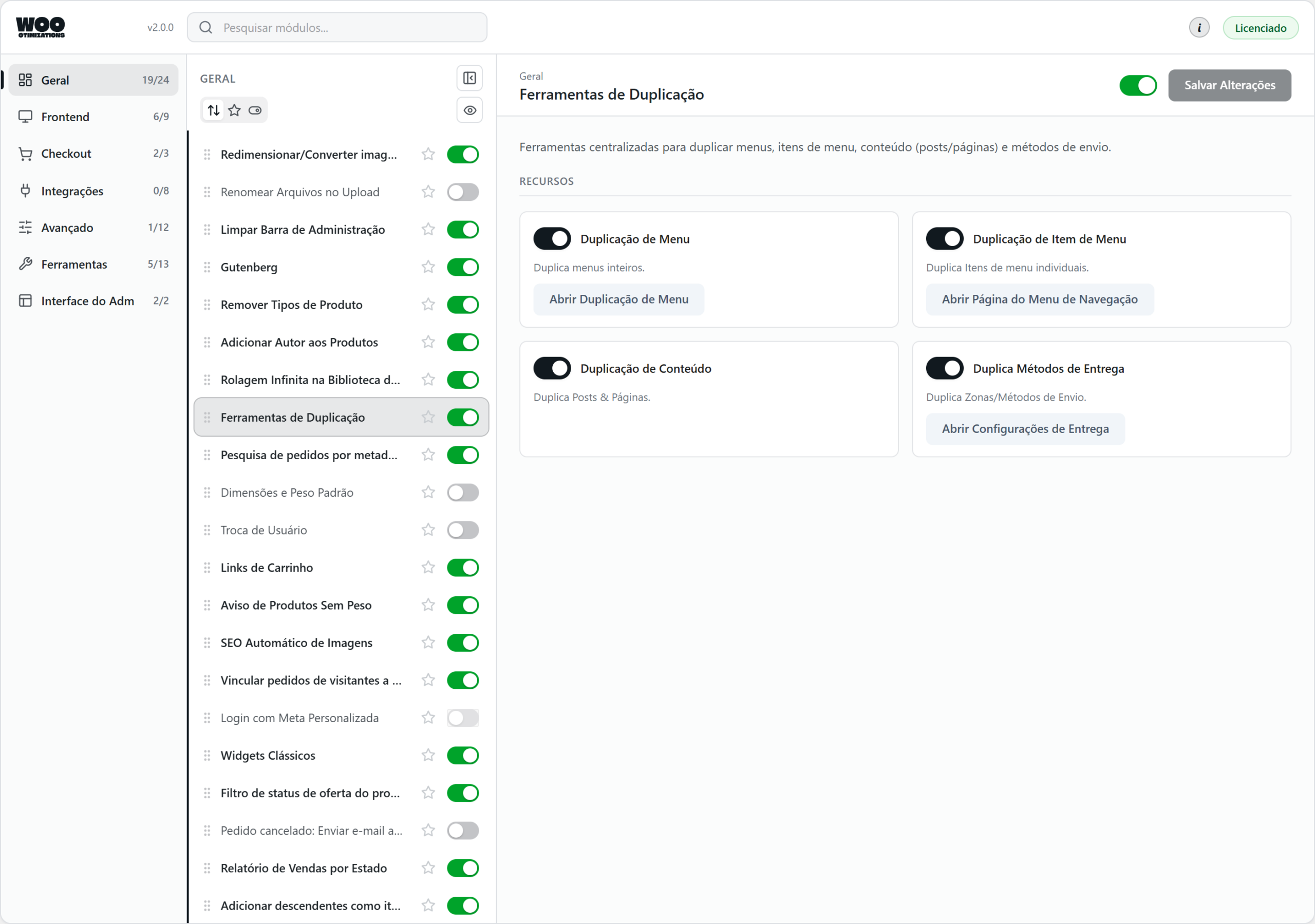 Woo Otimizations — duplication tools