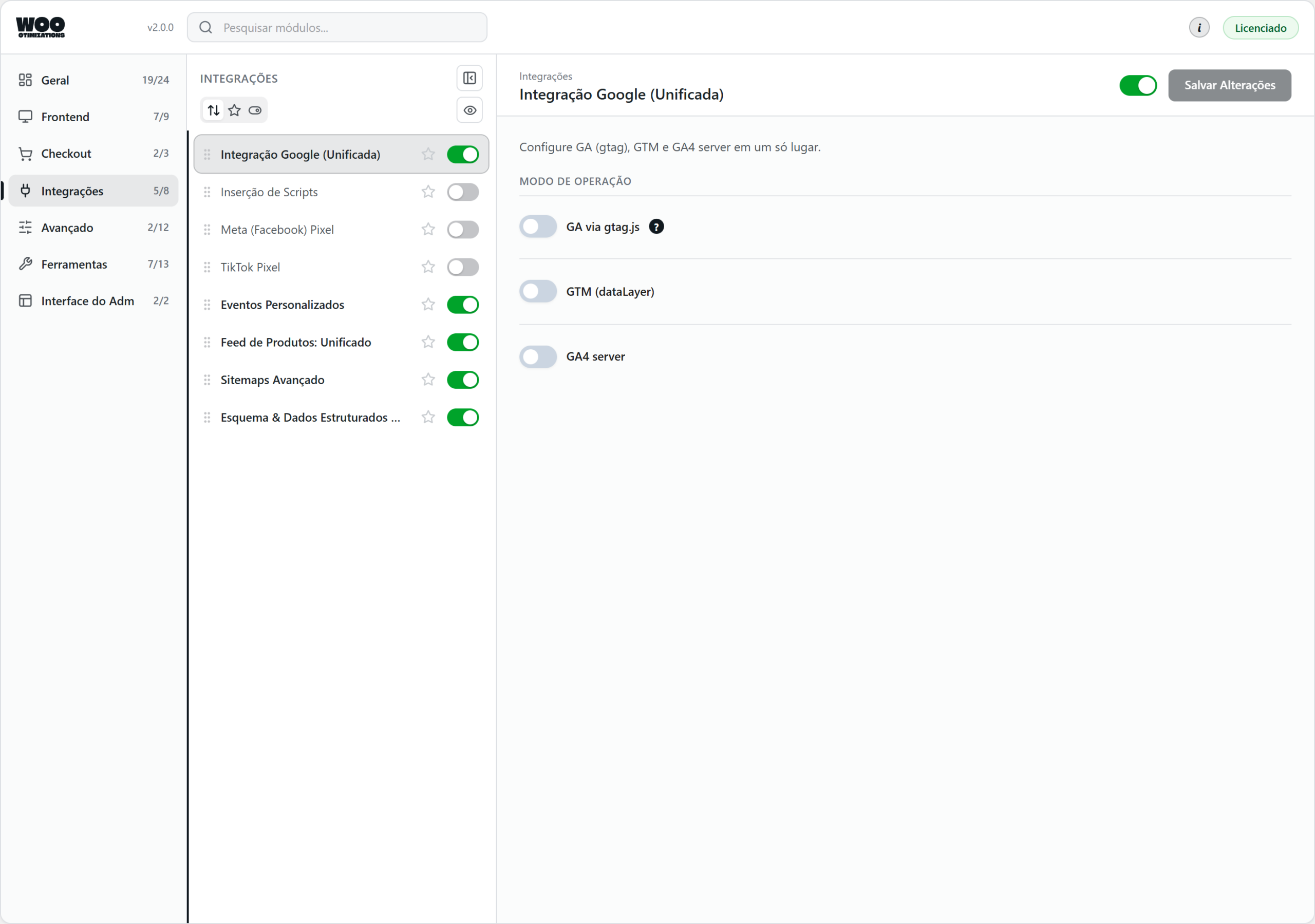 Woo Otimizations — google integration