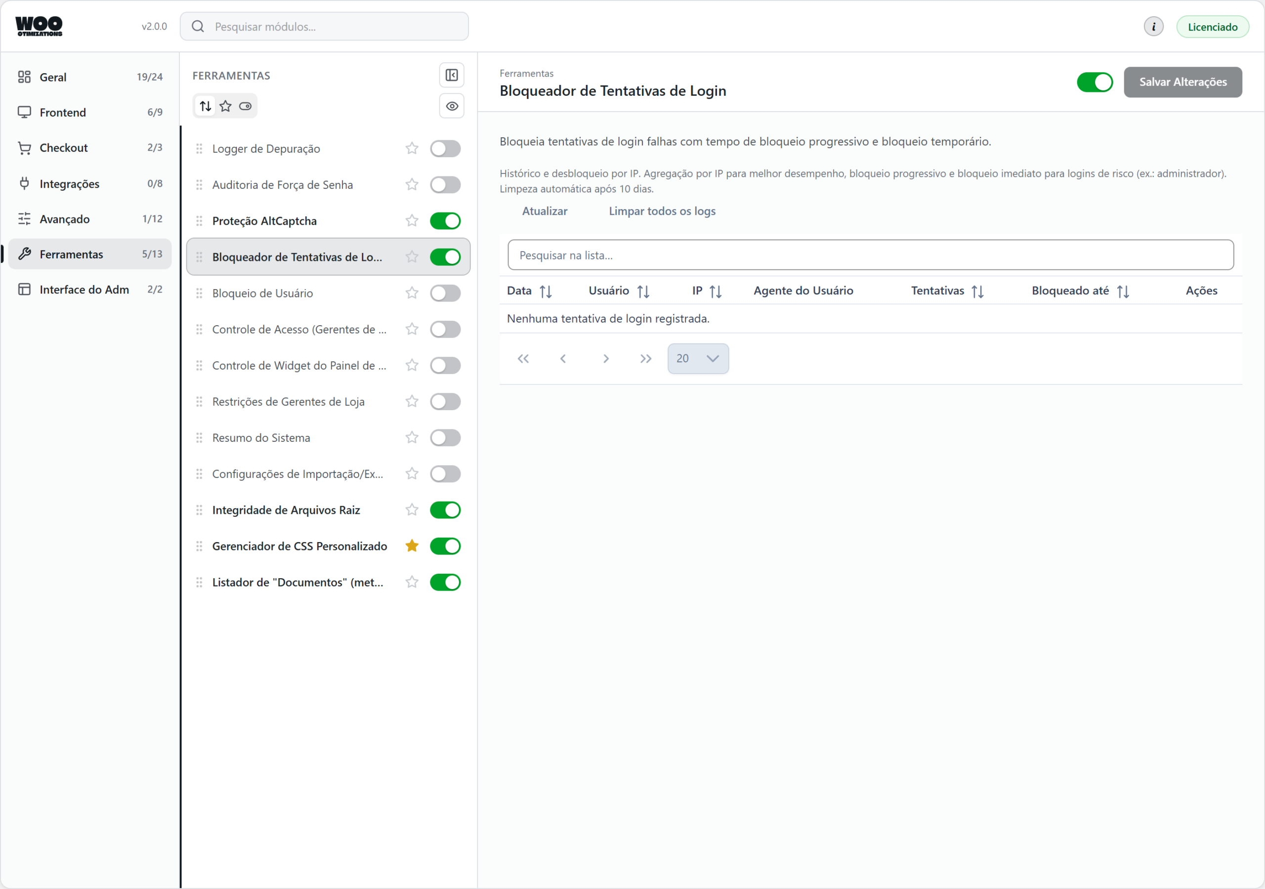 Woo Otimizations — login attempts blocker