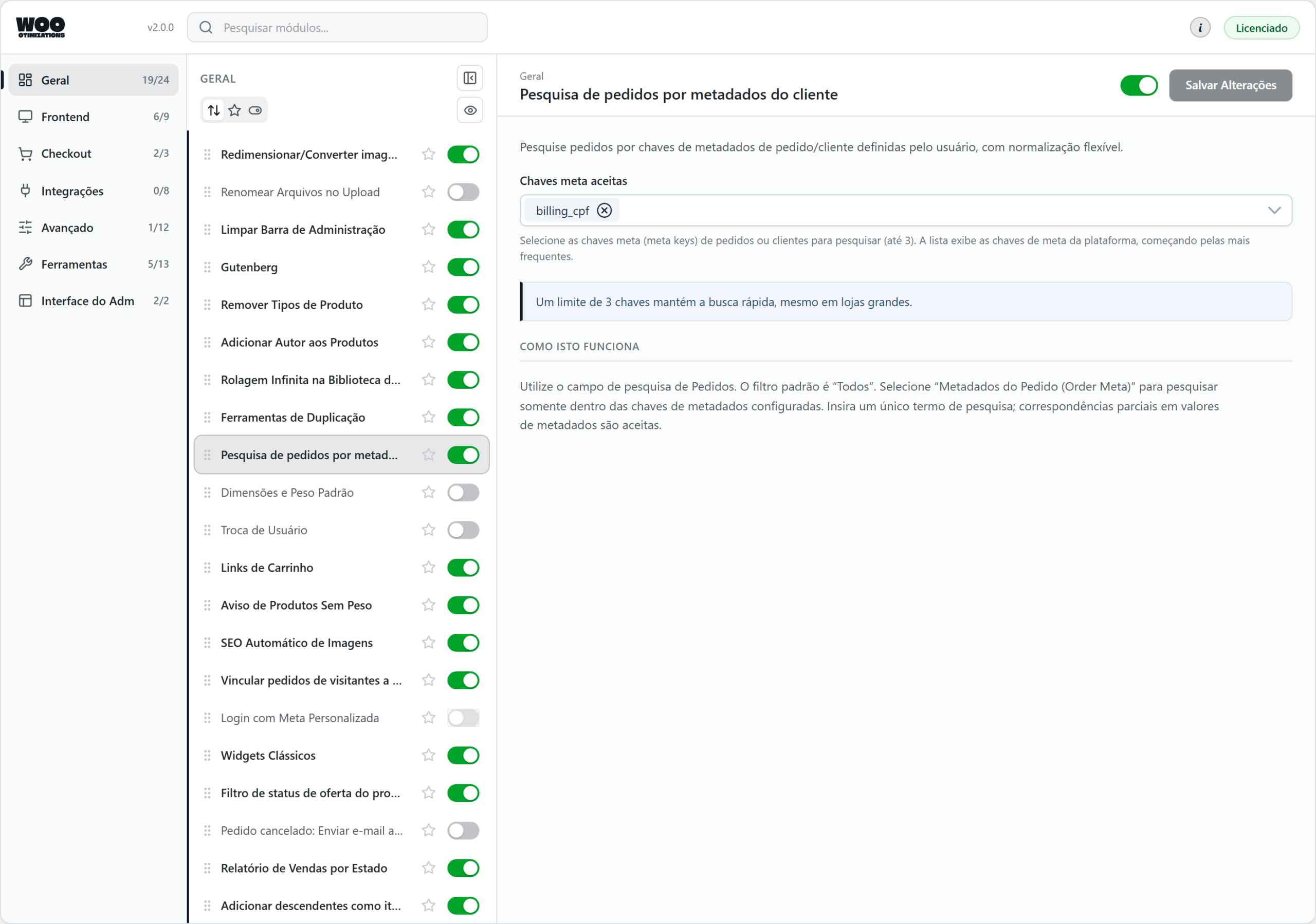Woo Otimizations — order search by customer meta