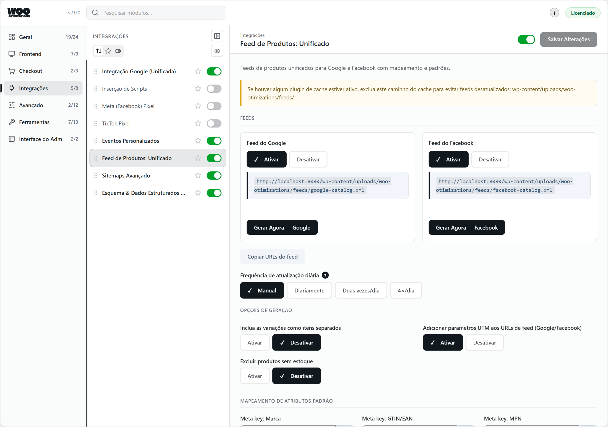 Woo Otimizations — product feed
